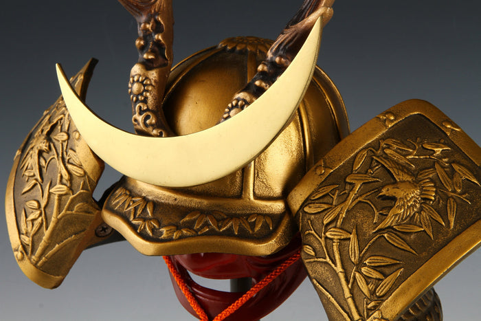 Japanese Samurai Helmet Middle Size  -Shikanosuke Kabuto with a Mask- Tsushima