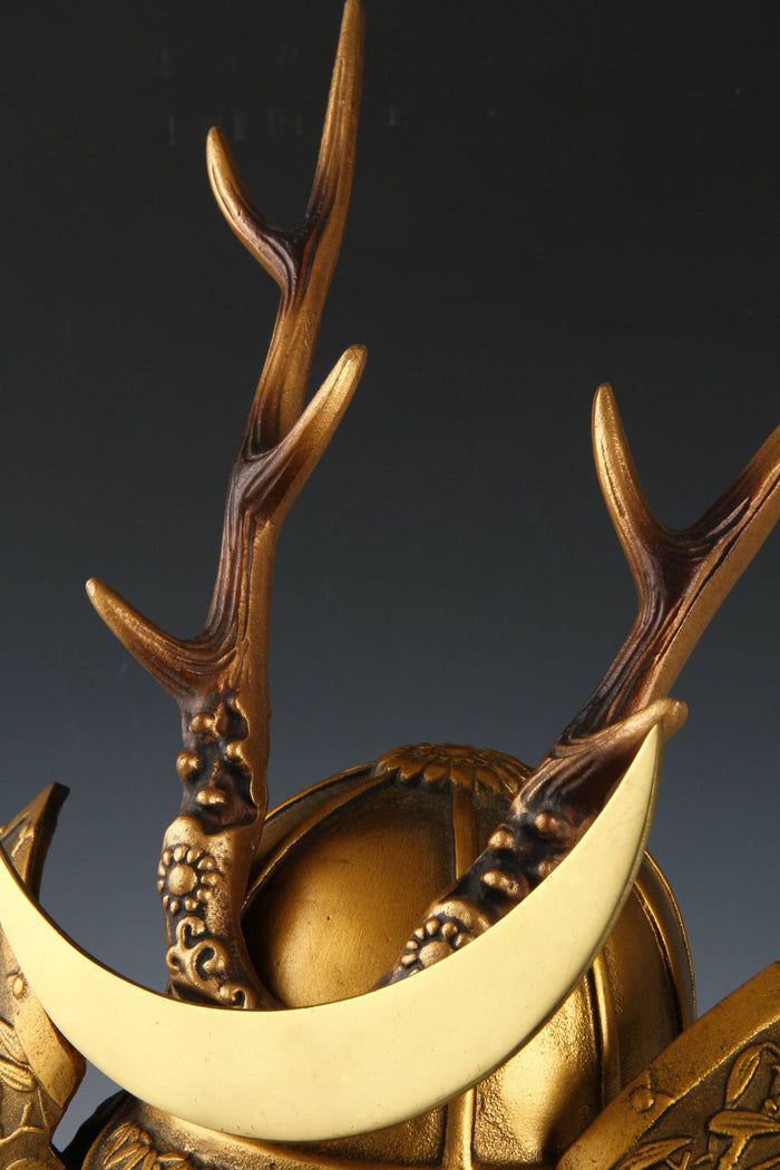 Japanese Samurai Helmet Middle Size  -Shikanosuke Kabuto with a Mask- Tsushima