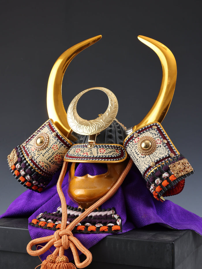Japanese Vintage Samurai Kabuto Display Helmet -Old Style- Shoken Kabuto Helmet