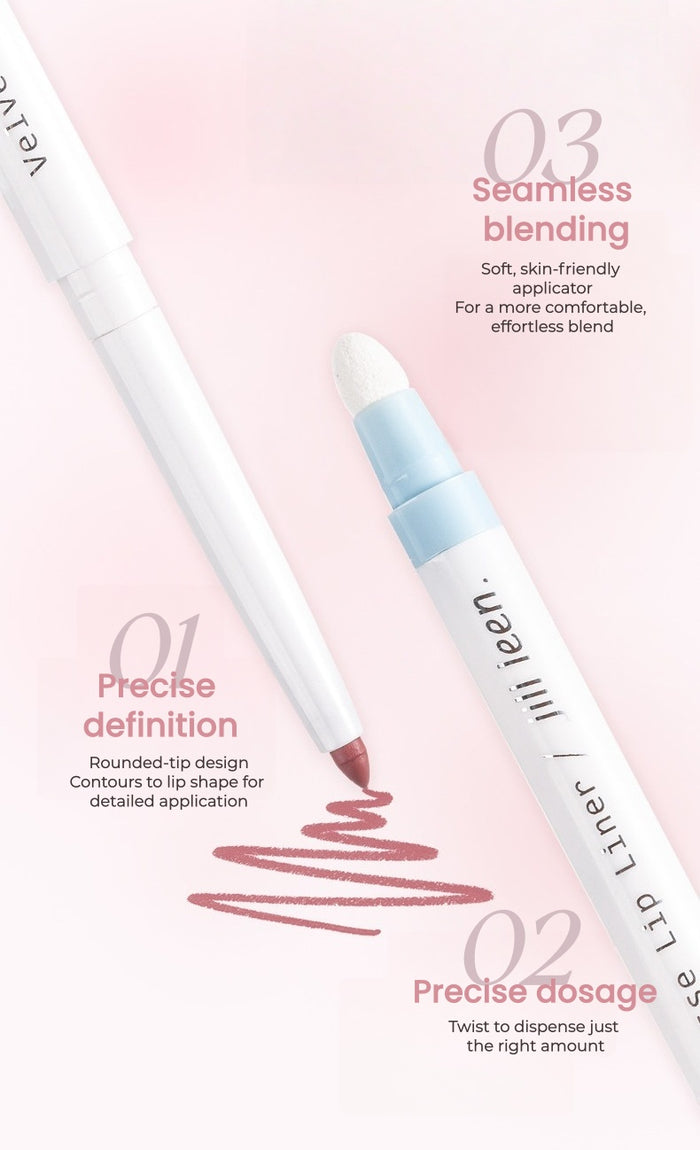 JILL LEEN Double-head Velvet Mousse Moist Lip Liner Pen T5622