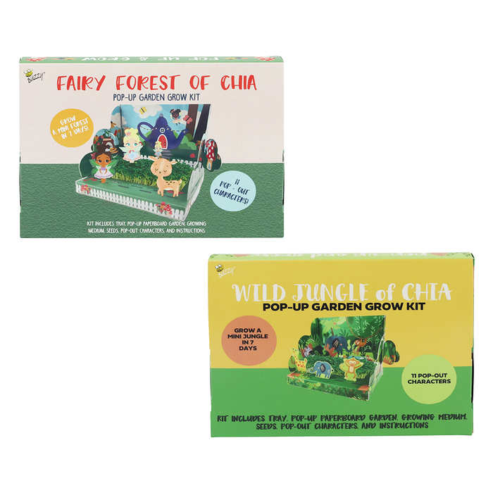 Kids Interactive Chia Grow Kits | Fairy & Jungle (2 Pack)