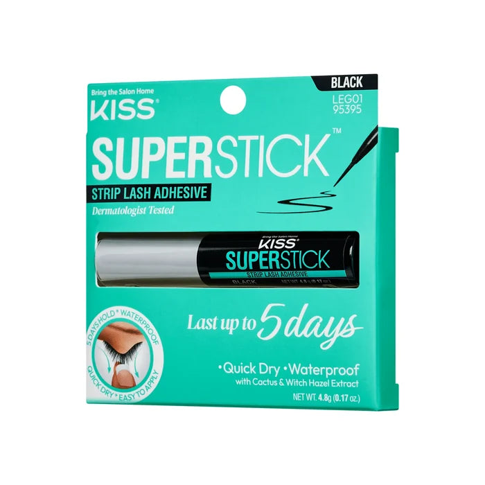 KISS SuperStick 5 Day Stay Strip Waterproof Lash Adhesive - Black لاصق الرموش باللون الاسود