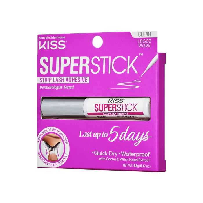 KISS SuperStick 5 Day Stay Strip Waterproof Lash Adhesive - Clear لاصق الرموش الشفاف