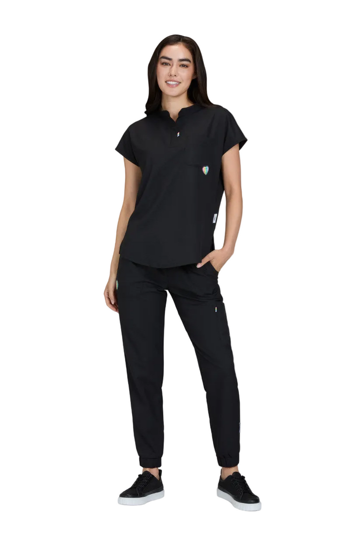koi™ Women's Hustle & Heart 2 Pocket Top