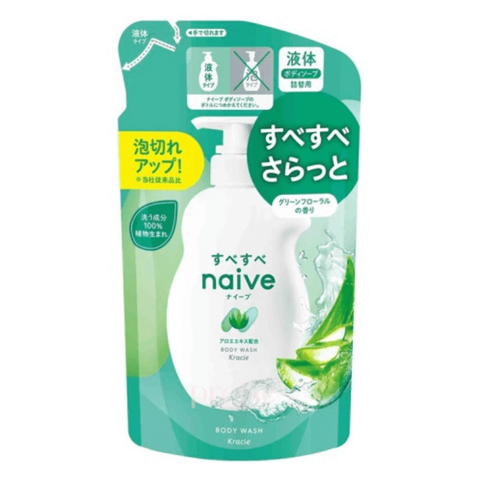 Kracie Naive Aloe Body Wash (Green Floral) (Refill) 360ml (163899)