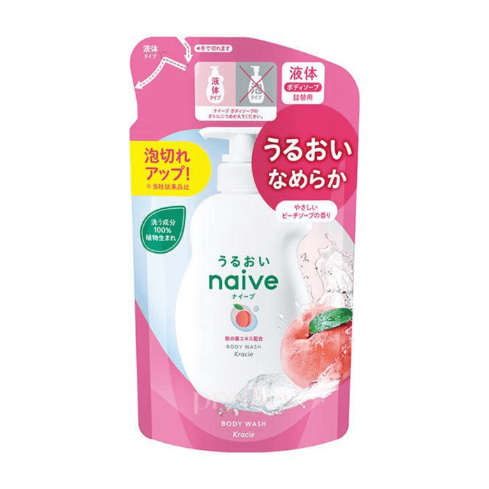 Kracie Naive Peach Body Wash (Peach Soap) (Refill) 360ml (163882)