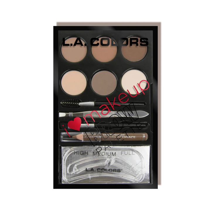 LA COLORS I Love Makeup 13 Piece Set Brow Define & Sculpt Brows Light To Medium