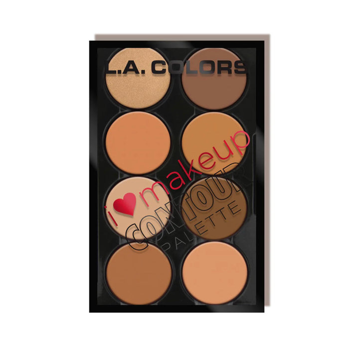LA COLORS I Love Makeup 8 Shape Set Contour Pallet Medium Deep