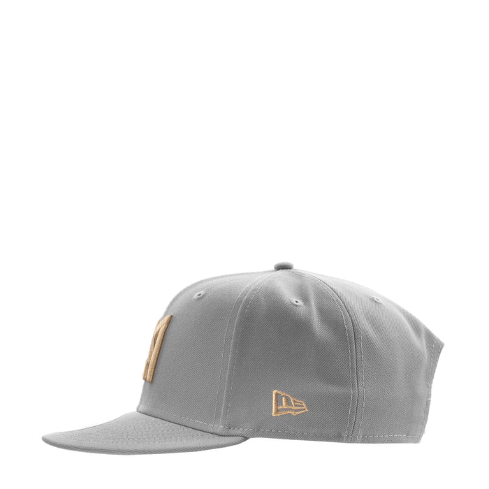 Gray baseball cap, angled view, with gold LAFC logo patch near side
