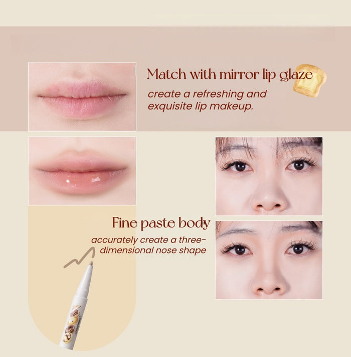 LEEMEMBER Bear Bakery Collection Double-head Lip Liner Pen T5449