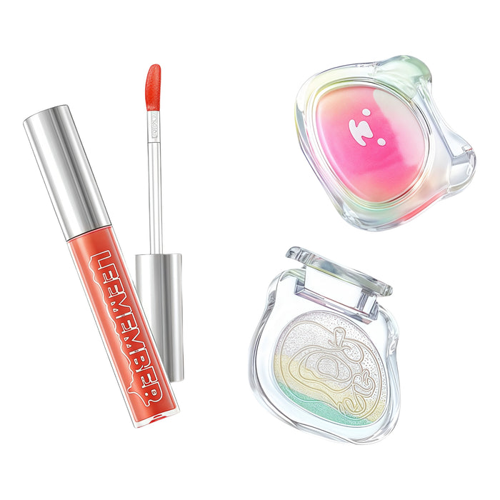 LEEMEMBER Fruit Punch Collection Blusher & Highlighter & Lip Gloss T5001