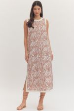 Entro leopard knit dress featuring a stylish animal print and fitted design, ideal for casual or chic occasions.