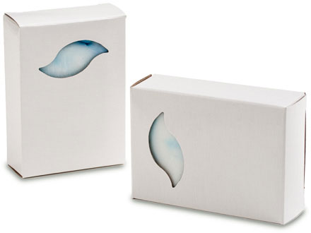 Large Soap Box White Leaf Design