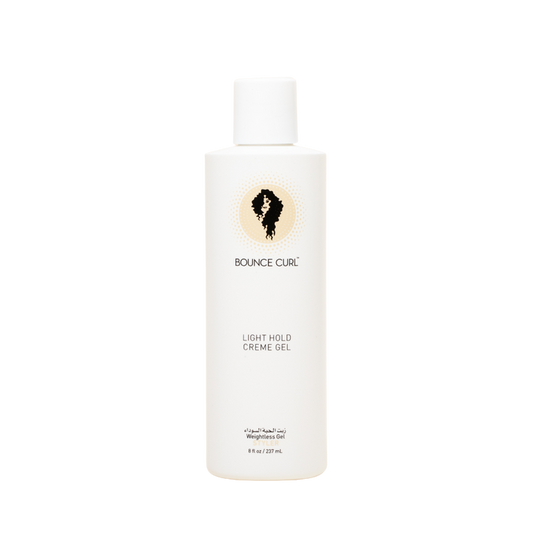 Bounce Curl Light Hold Creme Gel bottle on a white background