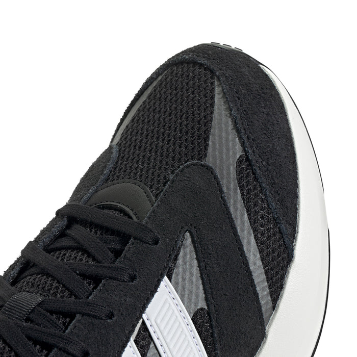 Lightshift men's black sneaker upper close-up with mesh texture and lace panel