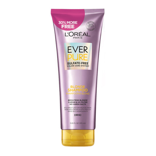 LOREAL PARIS EverPure Sulfate Free Blonde Shampoo with Iris شامبو لورِيال باريس لشعر الأشقر المصبوغ أو الباهت