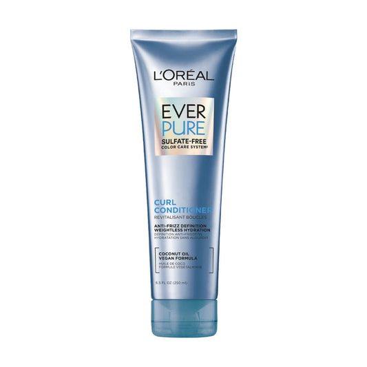 LOREAL PARIS EverPure Sulfate-Free Curl Conditioner Coconut Oil Vegan Formula شامبو لوريال باريس لترطيب وتحديد الشعر الكيرلي