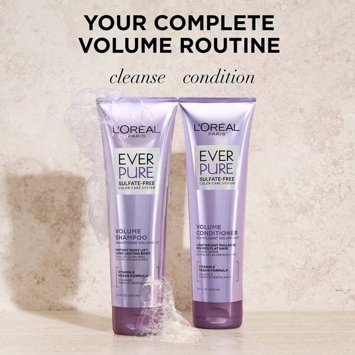 LOREAL PARIS EverPure Volume Sulfate Free Shampoo For Fine Hair شامبو لوريال باريس لتكثيف الشعر الخفيف