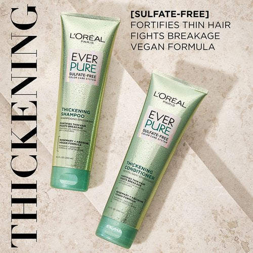 LOREAL PARIS EverStrong Thickening Sulfate Free Shampoo for Thin Hair شامبو لوريال باريس لتقوية وتكثيف الشعر الخفيف