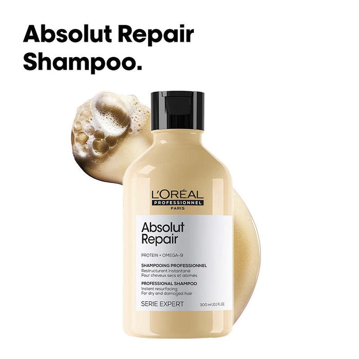 L'Oréal Professionnel Absolut Repair Shampoo For Dry and Damaged Hair With Protein & Omega-9 (300ml)