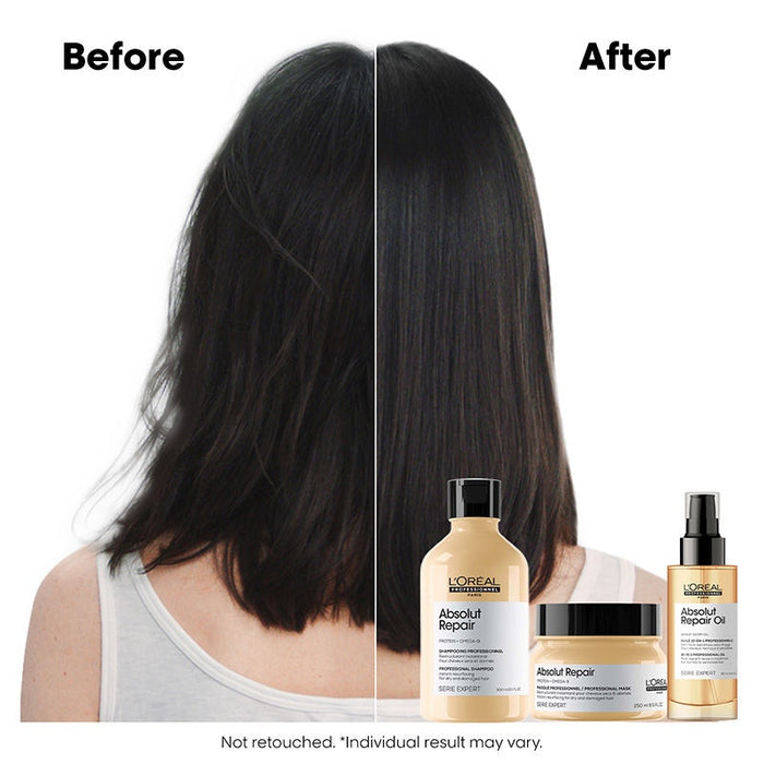 L'Oréal Professionnel Absolut Repair Shampoo For Dry and Damaged Hair With Protein & Omega-9 (300ml)