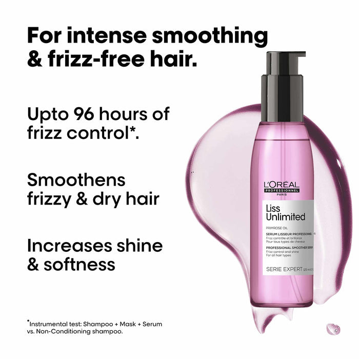 L'Oréal Professionnel Liss Unlimited Leave-In Serum for Frizz Free Hair and Intense Smoothing (125ml)