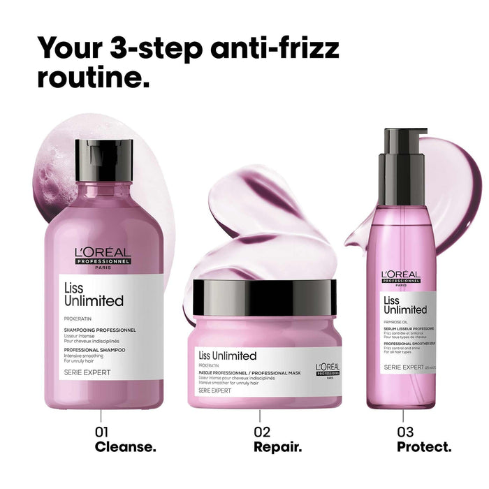 L'Oréal Professionnel Liss Unlimited Mask, Upto 96 hours of frizz control, With Pro-Keratin (250gm)