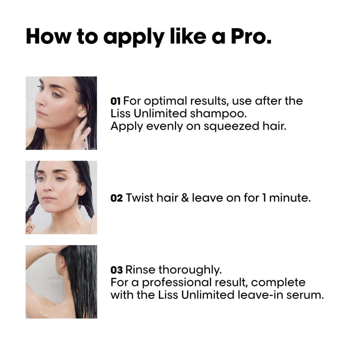 L'Oréal Professionnel Liss Unlimited Mask, Upto 96 hours of frizz control, With Pro-Keratin (250gm)
