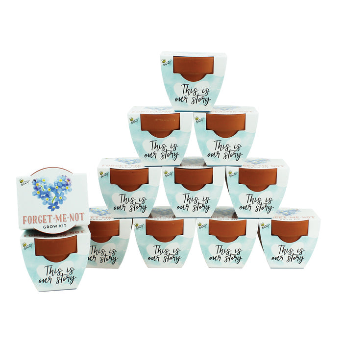 Love Mini Terracotta Pots | Forget-Me-Not (12 Pack)