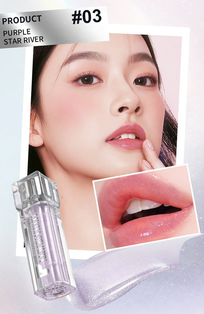 LUONA NOESS Moist Sparkling Shimmer Glossy Mirror Lip Gloss T5509