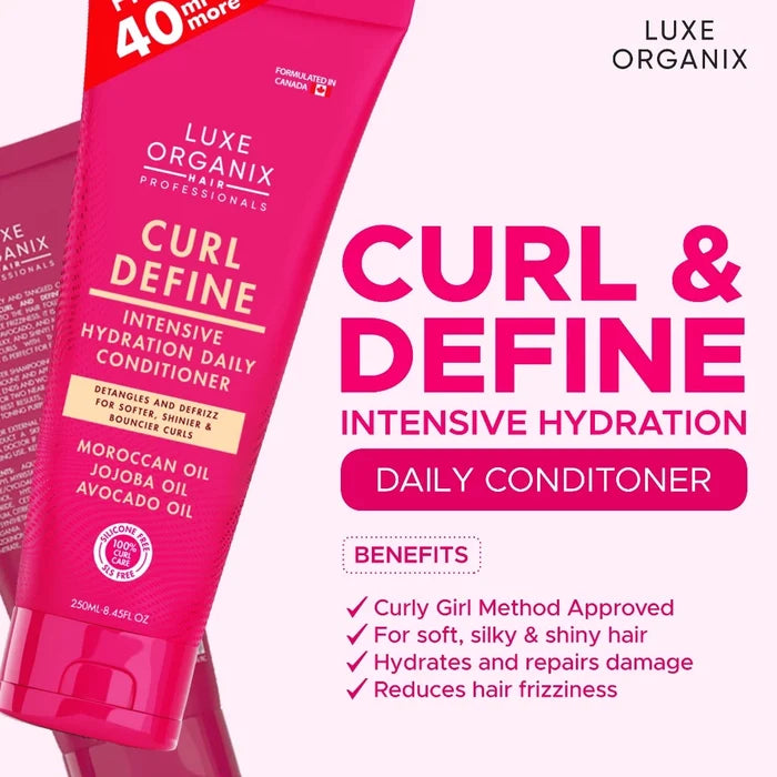 LUXE ORGANIX Curl Define Intensive Hydration Daily Conditioner 250ml