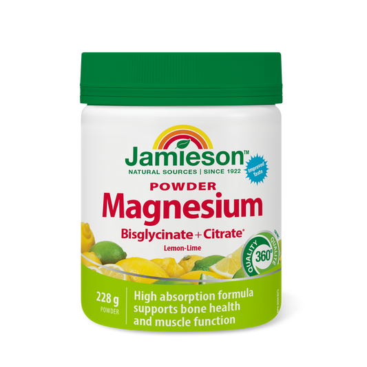 31000563 Jamieson Magnesium Bisglycinate Plus Citrate* Powder Lemon Lime Flavour 228 g 7760_MAIN