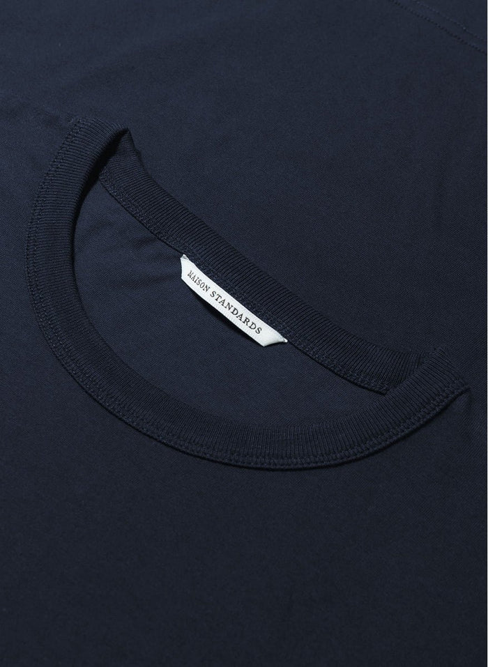 Maison Standards - T-shirt en Coton Marlon - Navy - T-shirts -