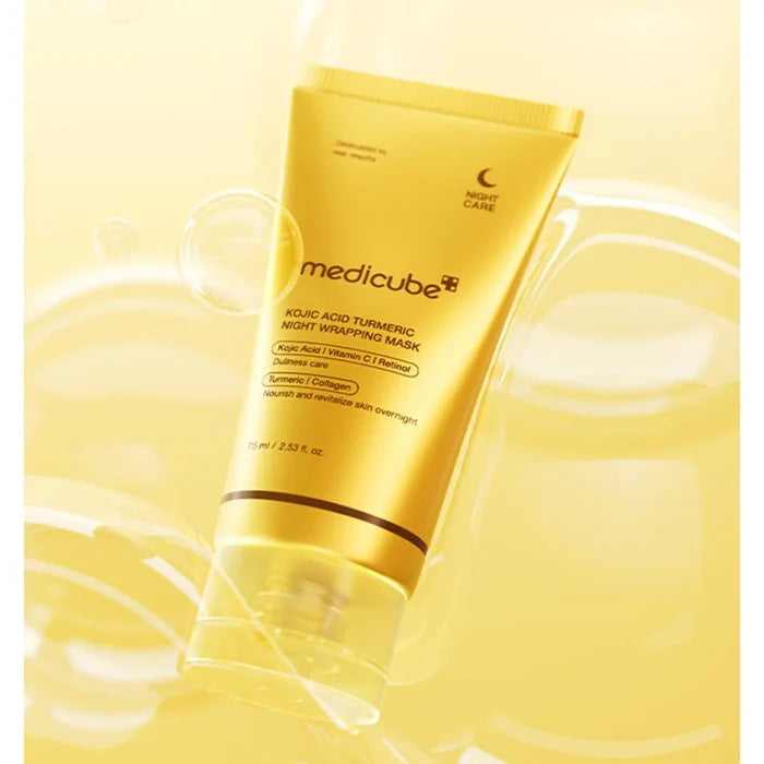 MEDICUBE Kojic Acid Turmeric Night Wrapping Mask ماسك ليلي لتفتيح البشرة من ميديكيوب
