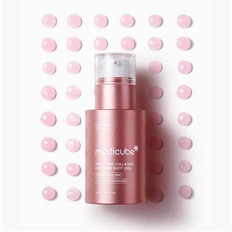 MEDICUBE Pdrn Pink Collagen Exosome Shot 2000 سيروم مركز لإصلاح البشرة وتعزيز مرونتها من ميديكيوب
