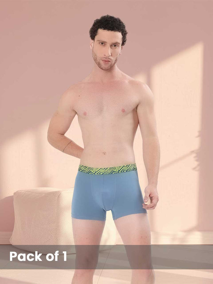 Men's Cotton Abstract Waistband Trunk – Pack of 1