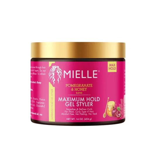 Mielle Maximum Hold Gel Styler - Pomegranate & Honey جل ترطيب وفك تشابك الشعر بالرمان والعسل من ميلي