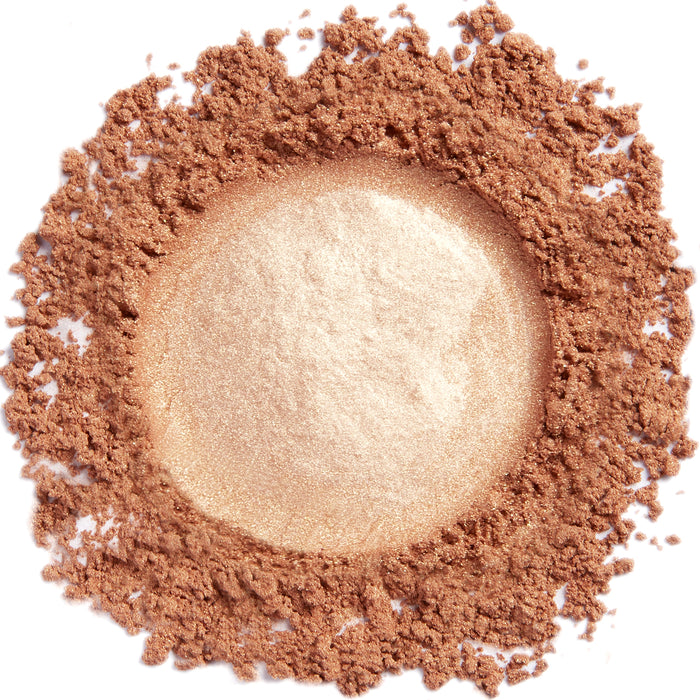 A close up swatch of Demure Face & Body Bronze