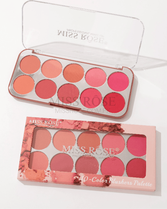 Miss Rose 10 Color Blushers Palette - Miss Rose Com Pk
