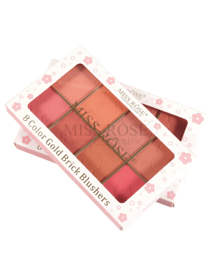 Miss Rose 8 Color Gold Brick Blush Palette