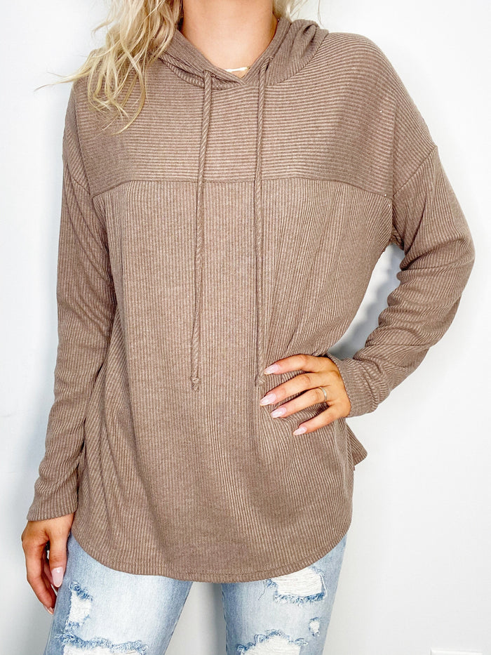 Mocha Hoodie with Thumbholes