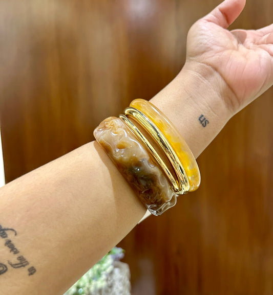 Modern Resin Bangle Stack Set Of 4 RB018