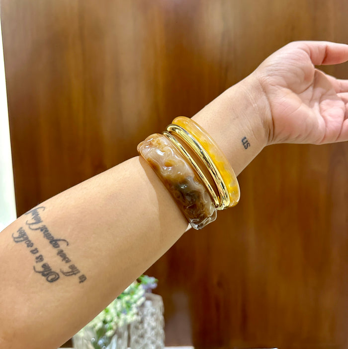 Modern Resin Bangle Stack Set Of 4 RB018