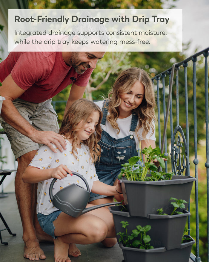 Modular Vertical Garden Tower | 4-Level Raised Planter