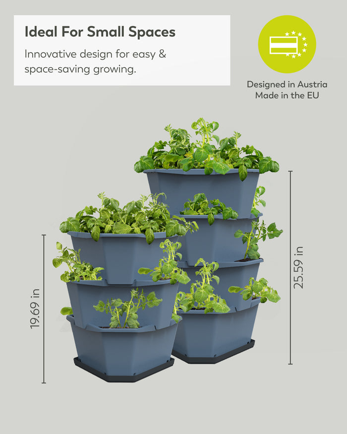 Modular Vertical Garden Tower | 4-Level Raised Planter