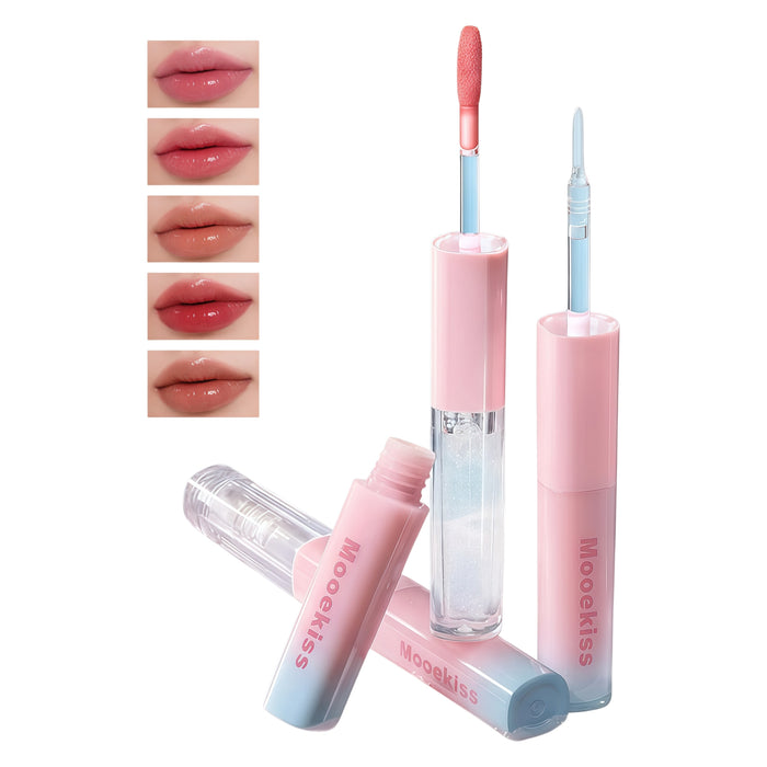 MOOEKISS Pink Blue Collection Double-head Matte & Matte Lip Glaze T5667