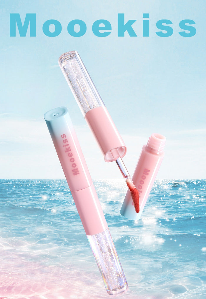 MOOEKISS Pink Blue Collection Double-head Matte & Matte Lip Glaze T5667