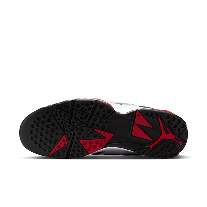 Men's basketball sneakers outsole, black rubber tread with red traction accents