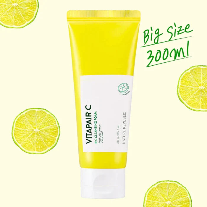 NATURE REPUBLIC Vitapair C Foam Cleanser Fresh Jeju Lemon + Vitamin C  غسول البشرة بالفيتامين سي