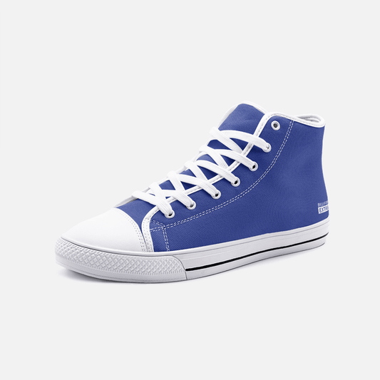 Navy Unisex High Top Canvas Shoes - Billyforce Shop